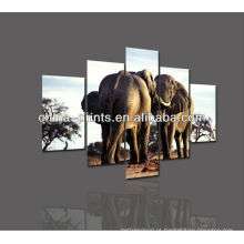 Africano, natural, elefante, impresso, óleo, quadro